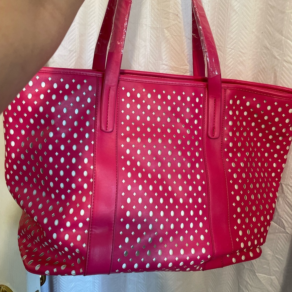 Pink Neumann Marcus Tote Bag
